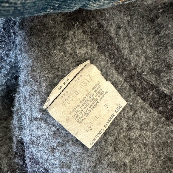 Vintage Levi’s 70506 0317 Denim Jacket 46 Blanket Lined Faded Distressed USA - Picture 9 of 10